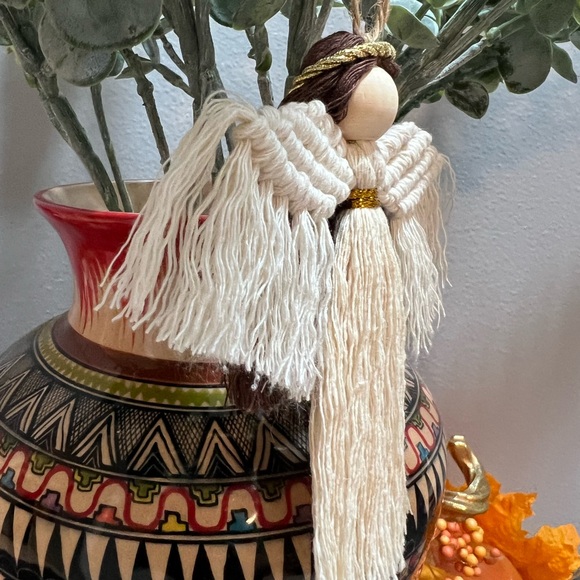 Macrame Angel, Christmas Ornament - Picture 2 of 6